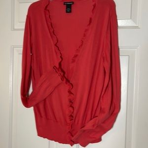 Lane Bryant Ruffle Knit Cardigan/Shrug